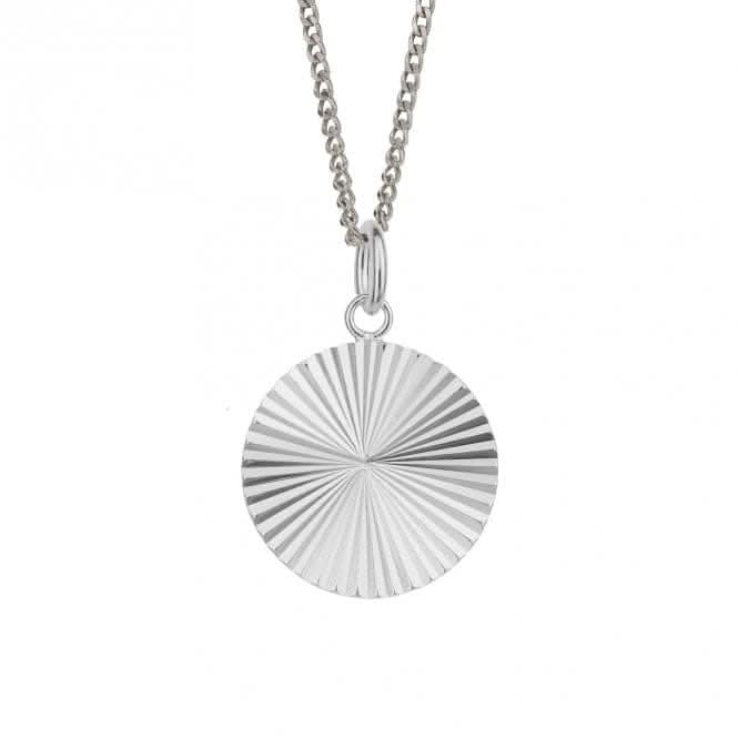 Diamond Cut Silver Round Pendant P5246