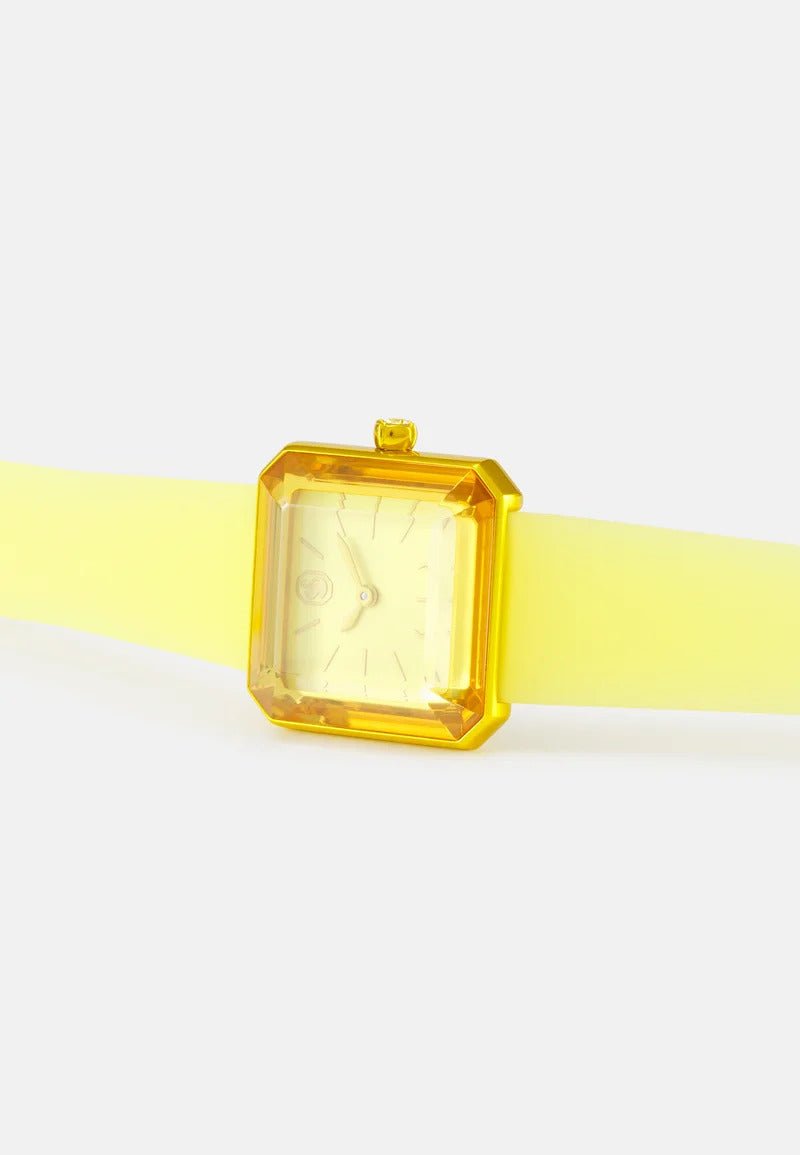 Swarovski Watch Lucent With Silicone Strap Yellow 5624382