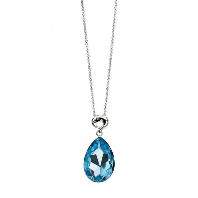 Elements Silver Aquamarine Swarovski Crystal Pendant With Fancy Bale P3215TZ364N192