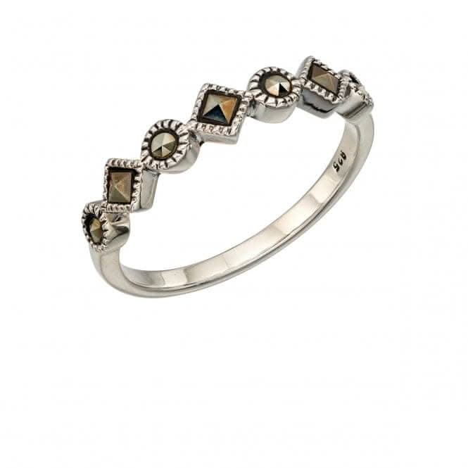Elements Silver Marcasite Ring R3574