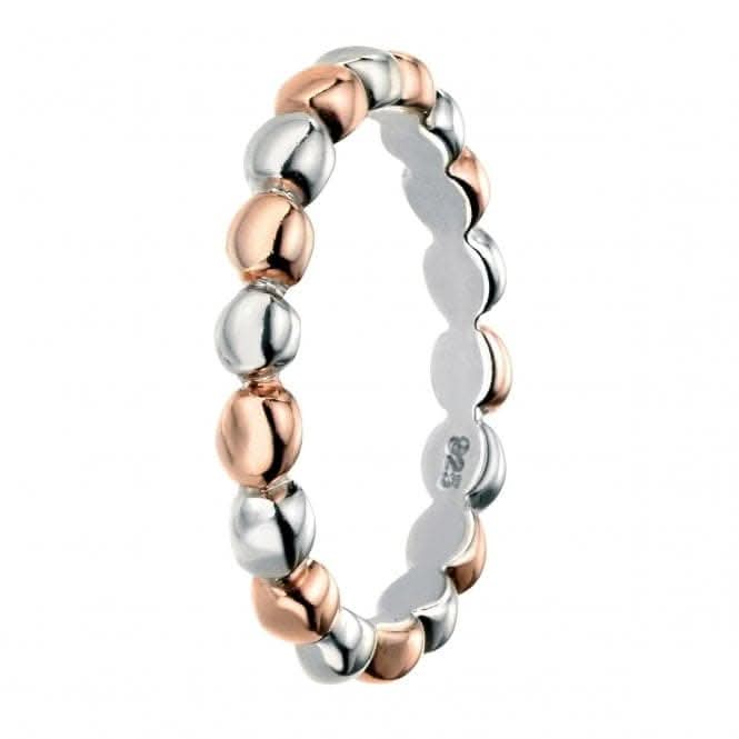 Elements Silver Rose Gold Multi Ball Ring R3462