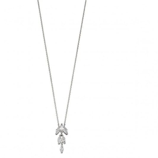 Elements Silver Zirconia Marquise Necklace N4285C