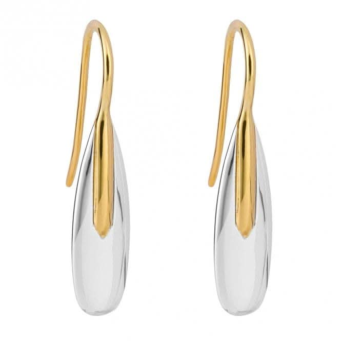 Elongated Gold Plated Earrings E6251