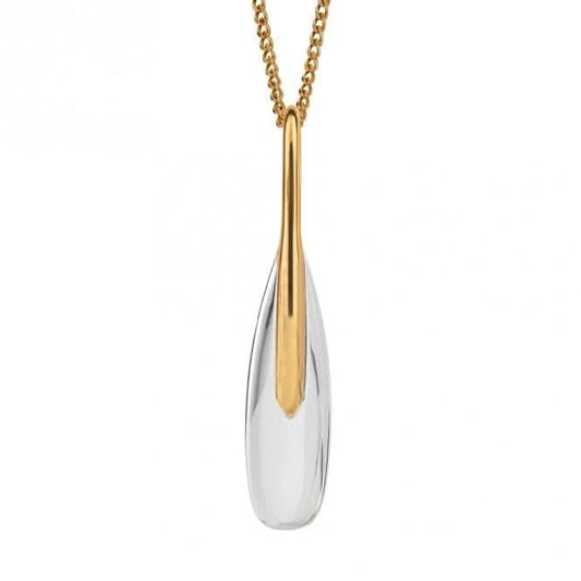 Elongated Gold Plated Pendant P5233
