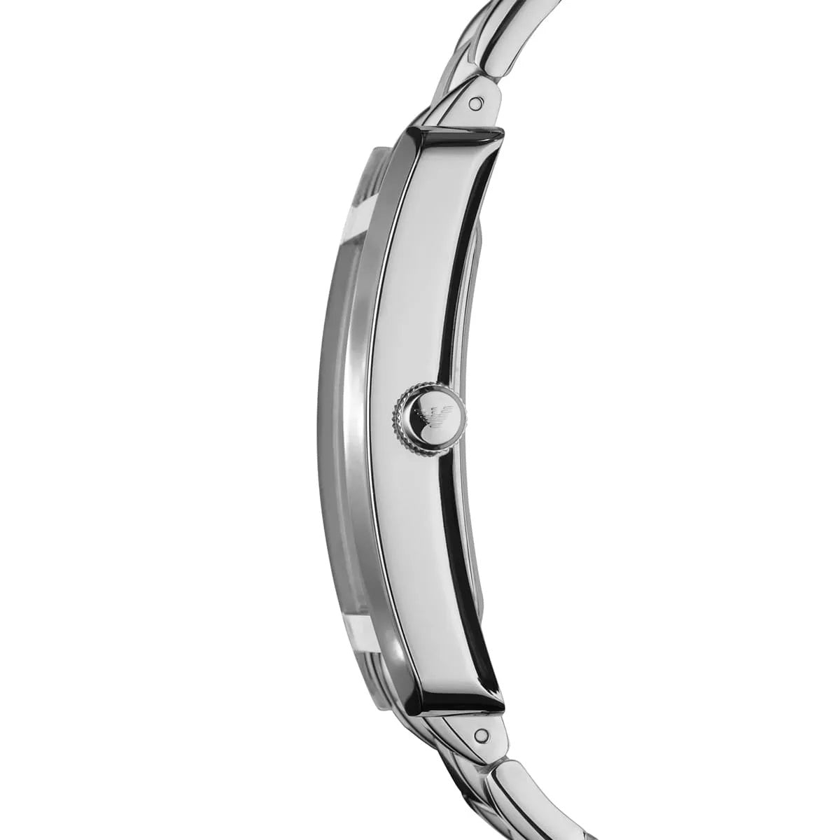 Emporio Armani Men’s Watch Stainless Steel Silver Strap With White Dial AR0145 Classic Rectangle