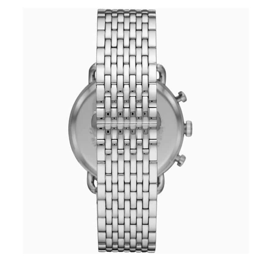 Emporio Armani Men's Watch Stainless Steel Silver Strap With Blue Dial AR11238 Aviator