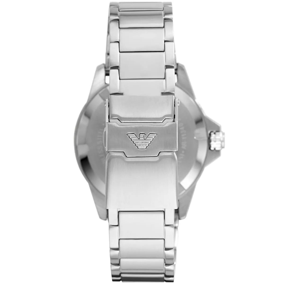 Emporio Armani Men's Watch Stainless Steel Silver Strap & Green Dial AR11338 Diver