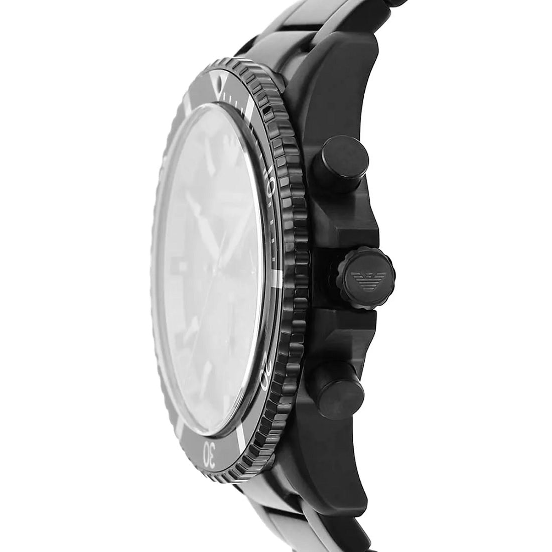 Emporio Armani Men's Watch Stainless Steel Black Strap With Black Dial AR11363 Diver