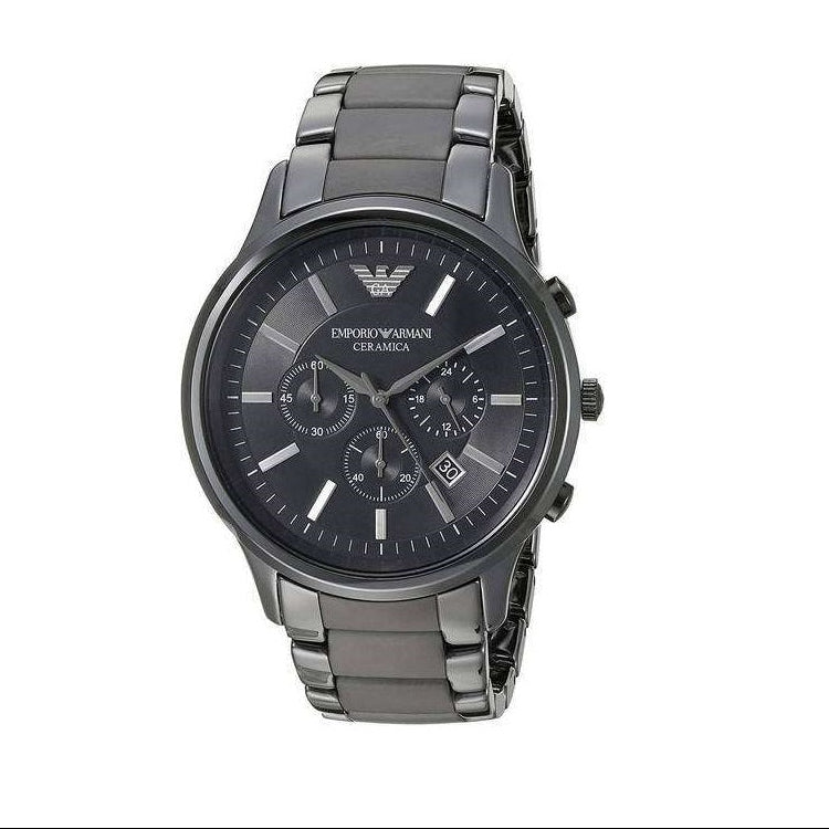 Emporio Armani Men’s Watch Ceramic Black Strap With Black Dial AR1451 Chronograph