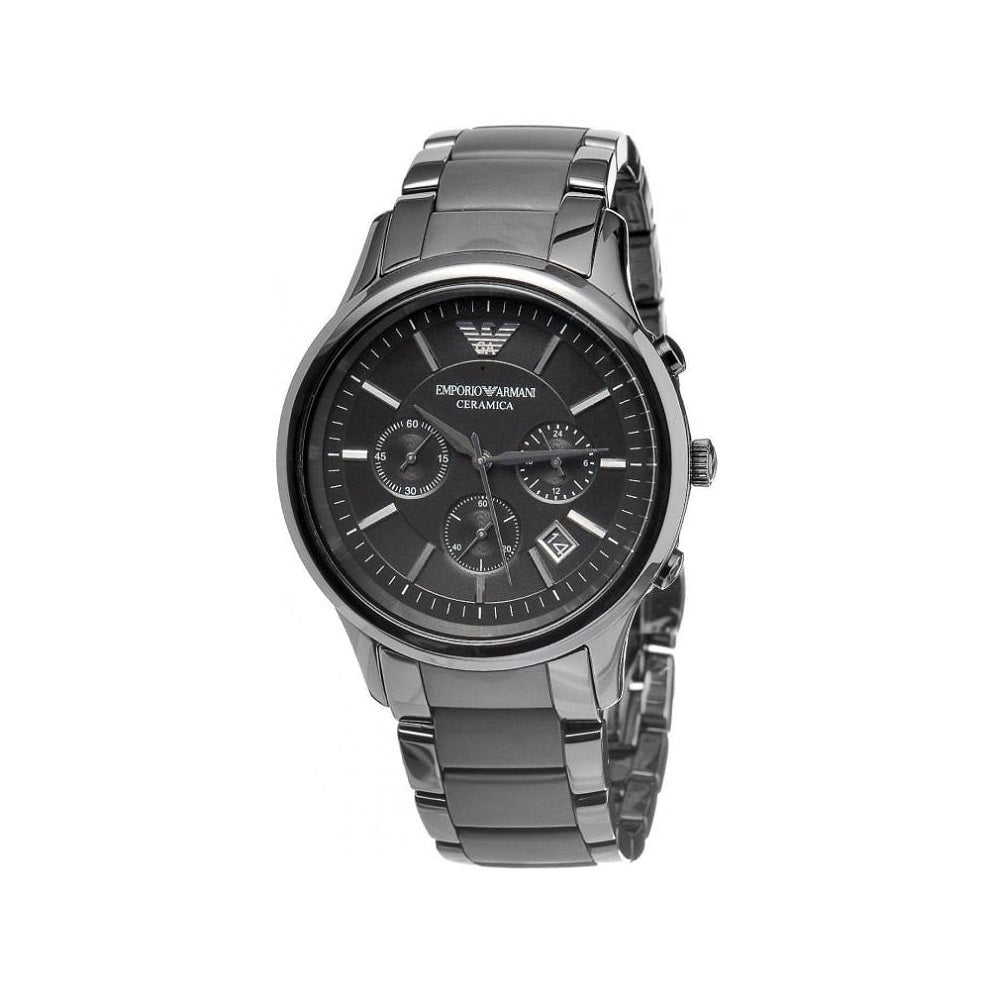 Emporio Armani Men’s Watch Ceramic Black Strap With Black Dial AR1452 Chronograph