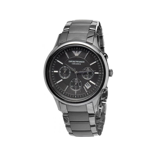 Emporio Armani Men’s Watch Ceramic Black Strap With Black Dial AR1452 Chronograph