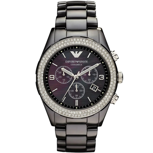 Emporio Armani AR1455 Ceramica Women's Black Watch