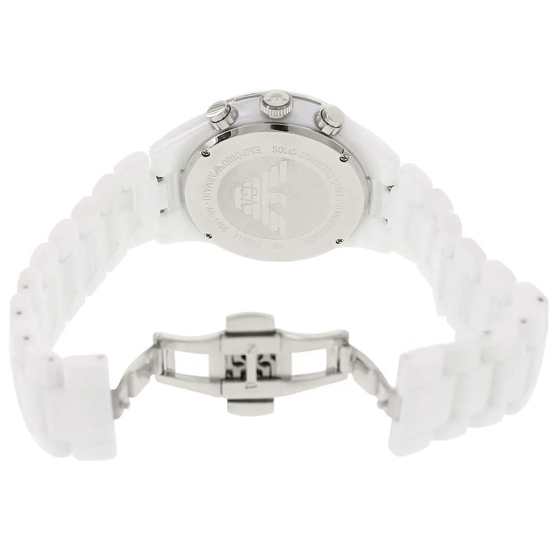 Emporio Armani Women’s Watch Ceramic White Strap With Mother Of Pearl Dial AR1456