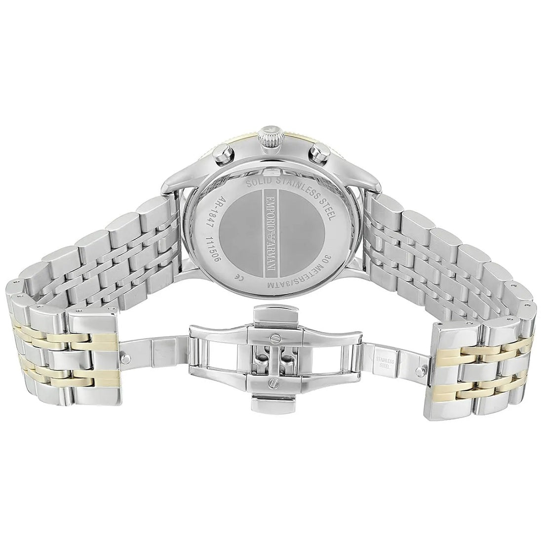 Emporio Armani Men’s Watch Stainless Steel Two-Tone Strap With Blue Dial AR1847 Alpha