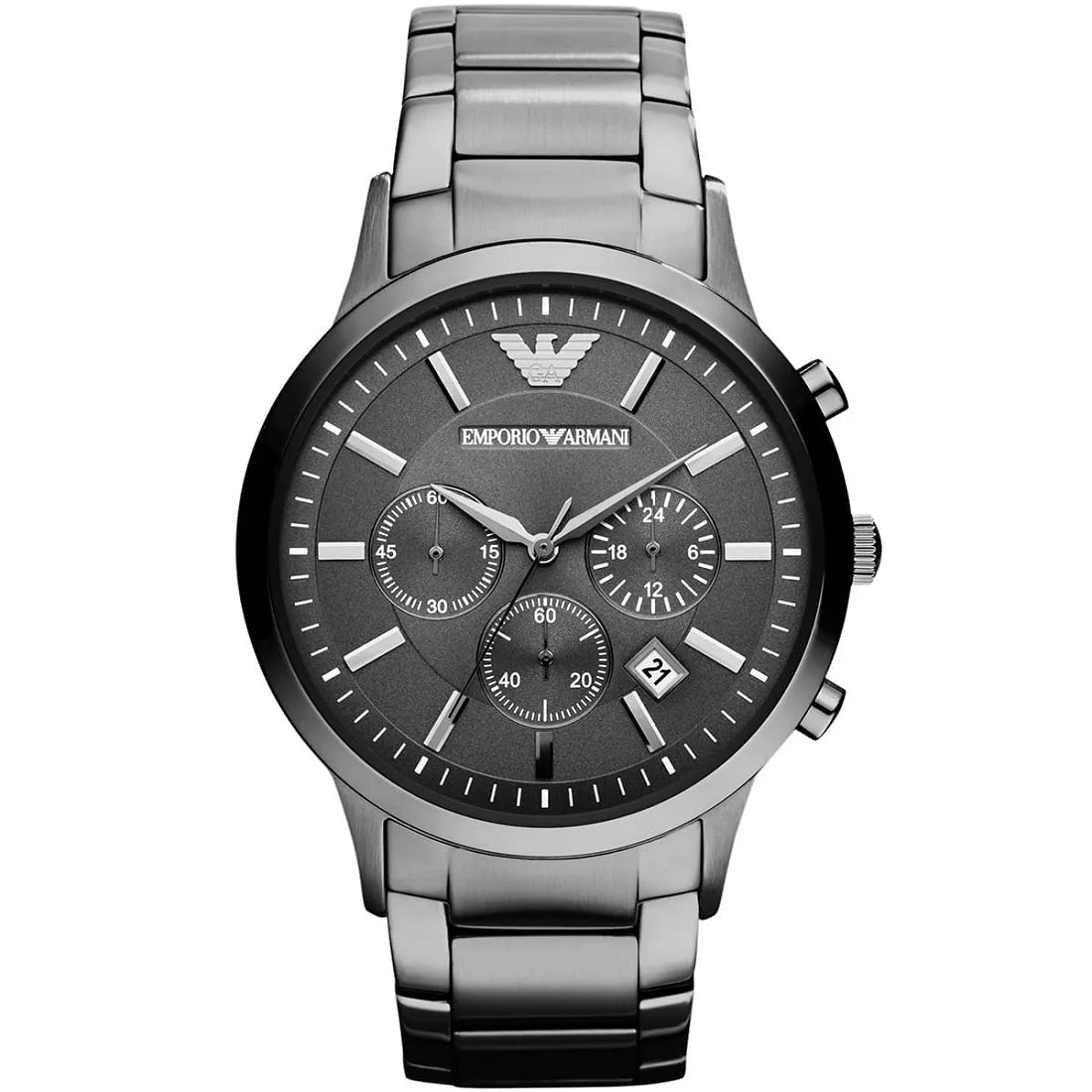 Emporio Armani Men’s Watch Stainless Steel Grey Bracelet With Grey Dial AR2454 Renato
