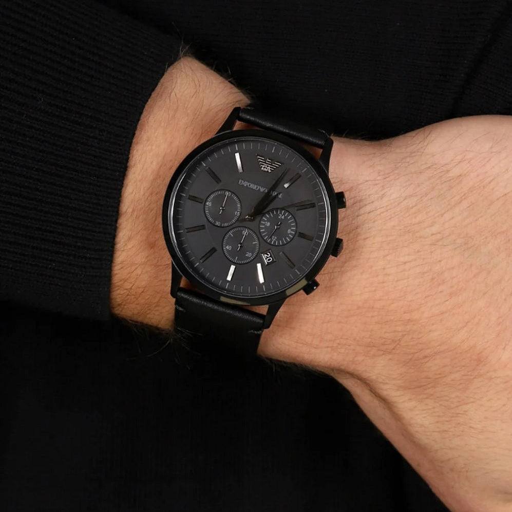 Emporio Armani AR2461 Renato Men's Black Watch