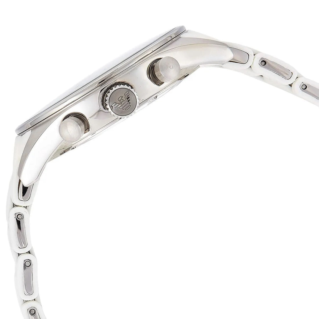 Emporio Armani Men’s Watch Silicone White Strap With White Dial And Silver Case AR5859 Sportivo