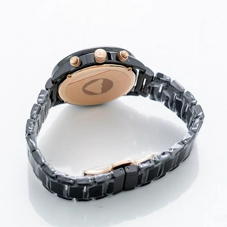 Emporio Armani Men's Ceramic Black Strap & Black Dial Watch AR70002