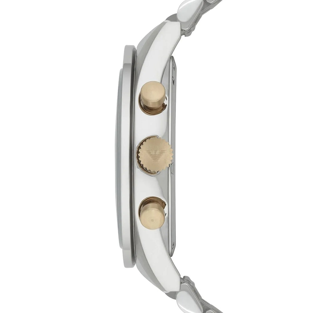 Emporio Armani Men's Watch Stainless Steel Silver & Gold Tone Strap With Blue Dial AR8030 Tazio