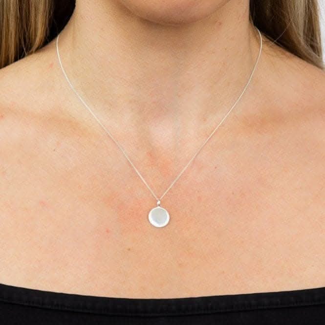 Engravable Disc with Millegrain Edge Pendant P5000