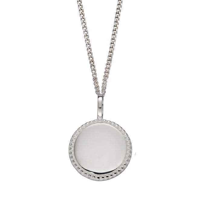 Engravable Disc with Millegrain Edge Pendant P5000
