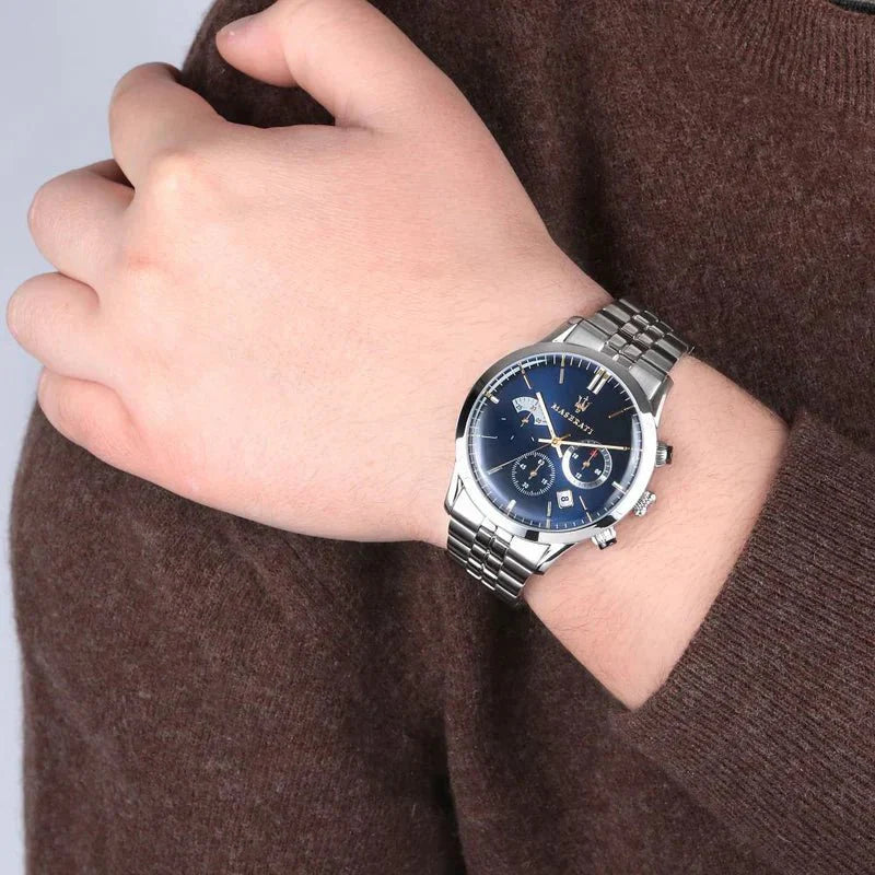Maserati R8873633001 Ricordo Chrono Mens Blue Watch