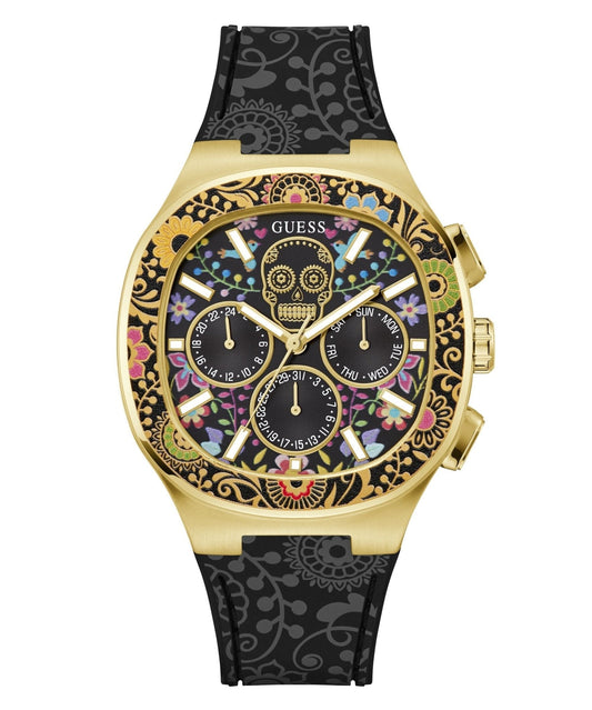 Gents Catrin Gold Tone Silicone Watch Gw0784g1