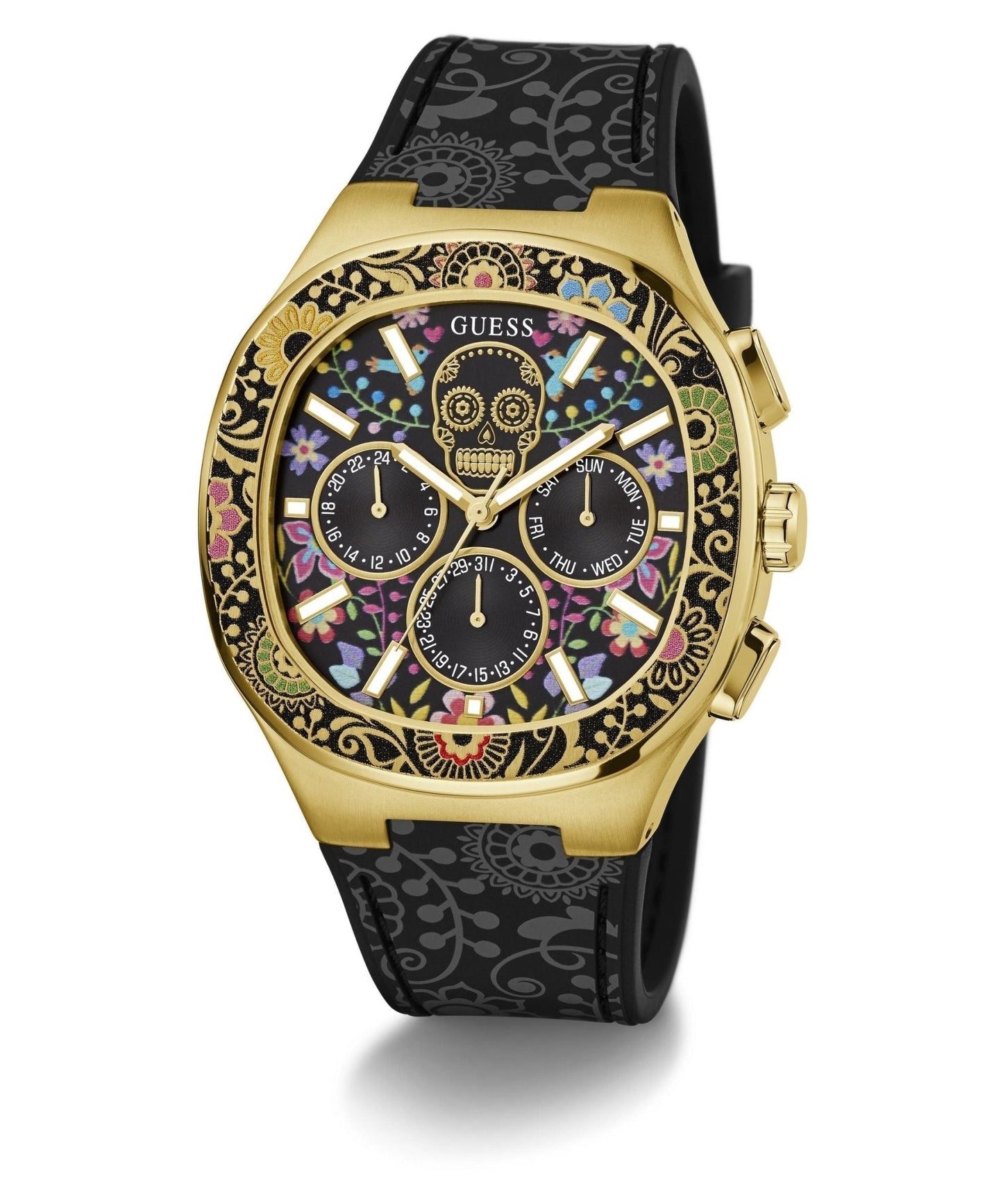 Gents Catrin Gold Tone Silicone Watch Gw0784g1