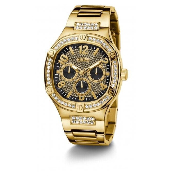 Guess Watches Gents Duke Stainless Steel Gold Watch Gw0576g2