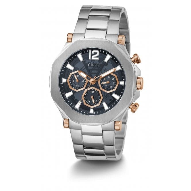 Guess Watches Gents Edge Stainless Steel Silver Watch Gw0539g1