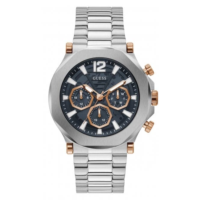 Guess Watches Gents Edge Stainless Steel Silver Watch Gw0539g1