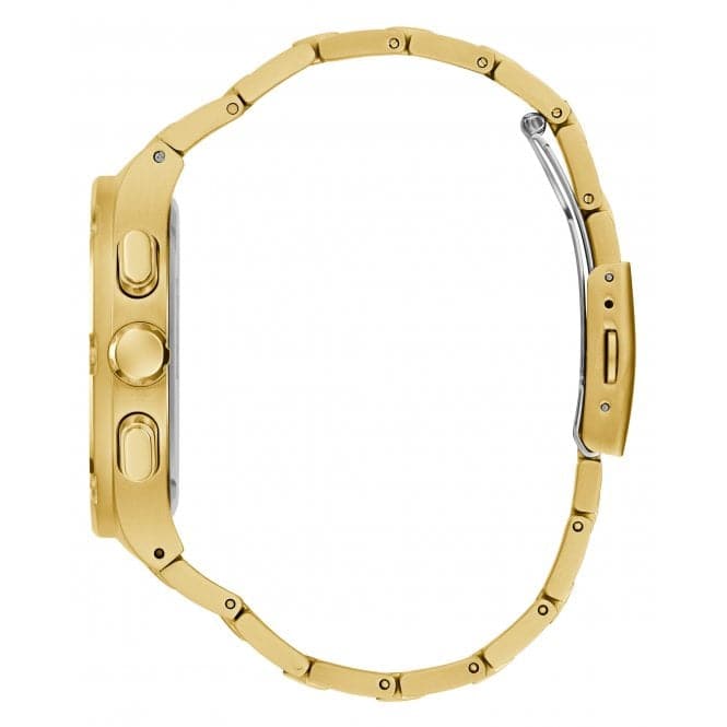 Guess Watches Gents Headline Stainless Steel Gold Watch Gw0572g2