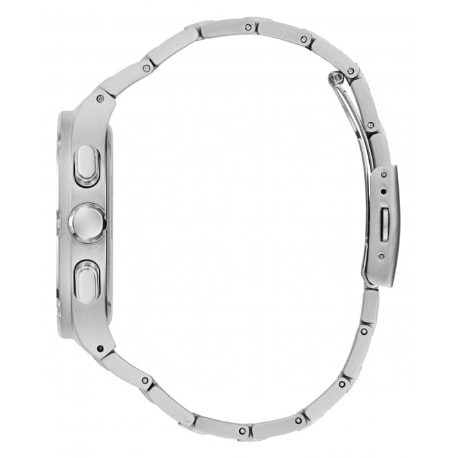 Guess Watches Gents Headline Stainless Steel Silver Watch Gw0572g1