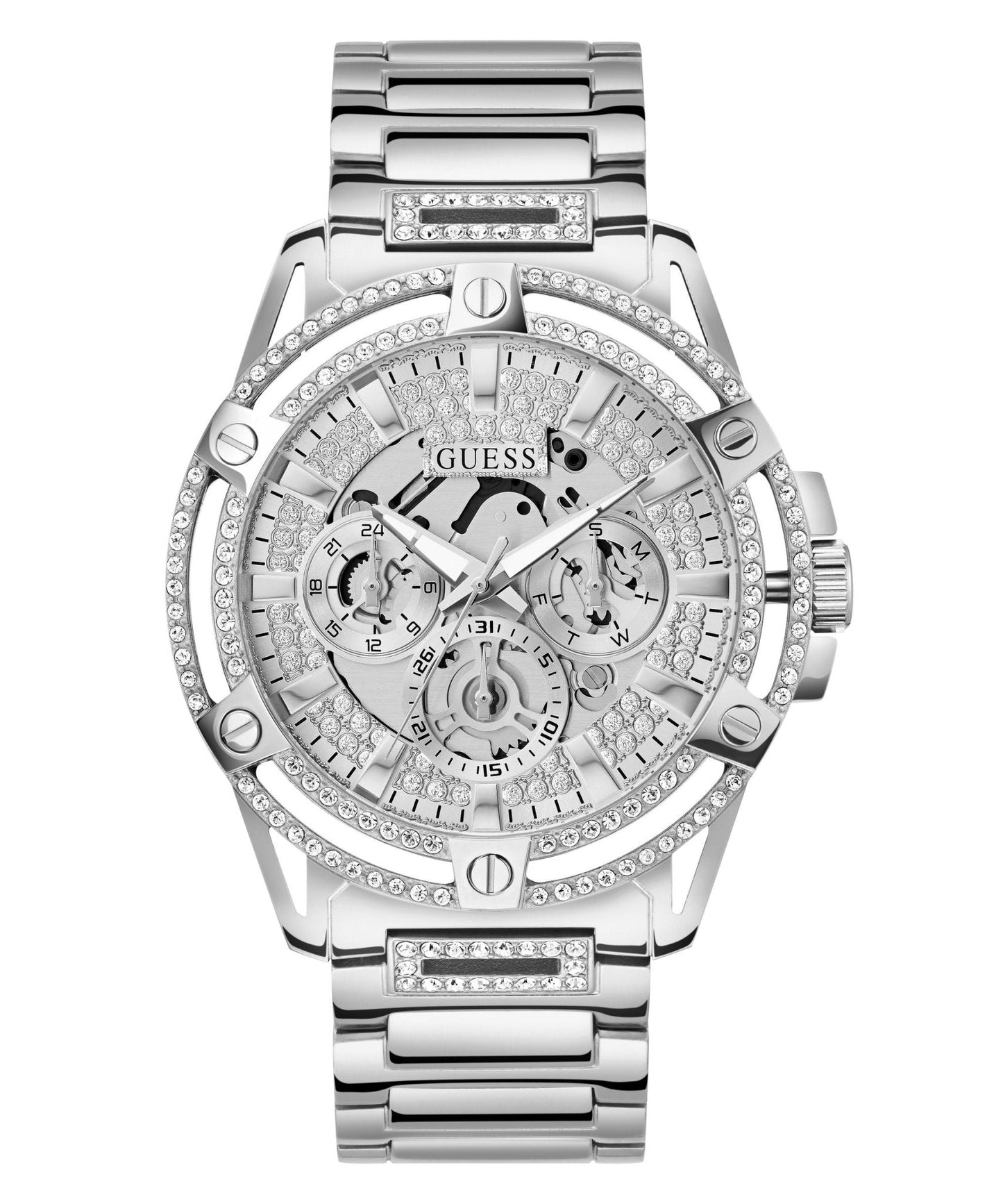 Gents King Silver Tone Stainless Steel Watch Gw0497g1