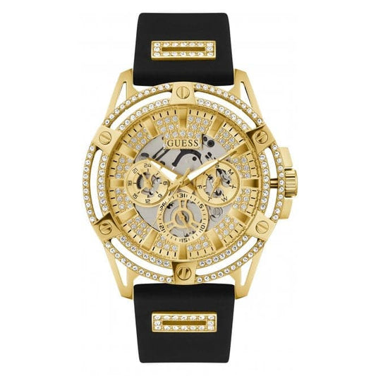 Guess Watches Gents King Stainless Steel Gold Watch Gw0537g2