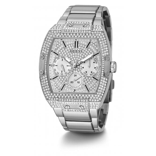 Guess Watches Gents Phoenix Stainless Steel Silver Watch Gw0094g1