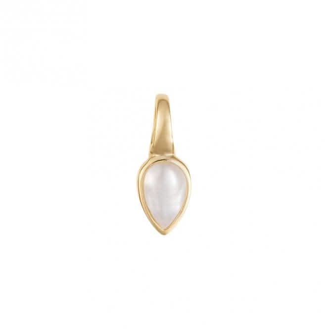 Gold Plated Birthstone Cabochon Pearl Pendant P5219