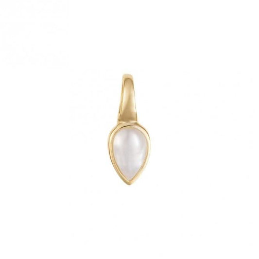 Gold Plated Birthstone Cabochon Pearl Pendant P5219