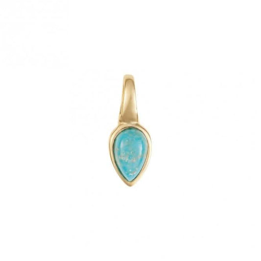 Gold Plated Birthstone December Turquioise Pendant P5225