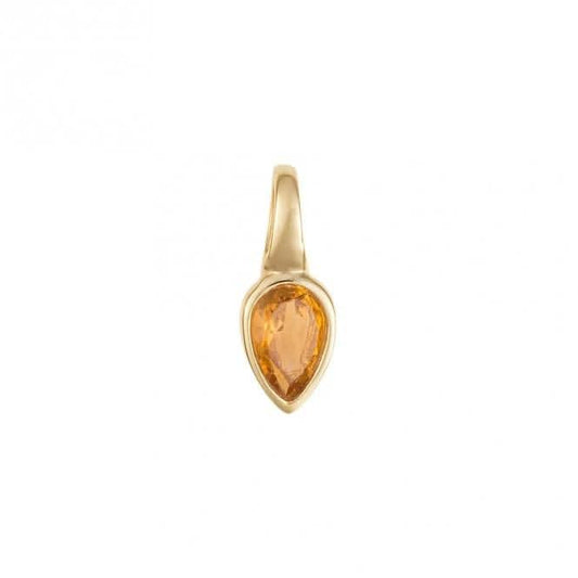 Gold Plated Birthstone November Citrine Pendant P5224