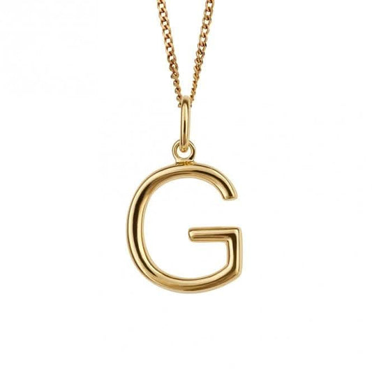 Gold Plated Initial Letter G Pendant P5133