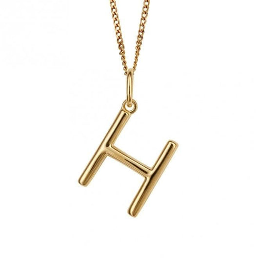Gold Plated Initial Letter H Pendant P5134