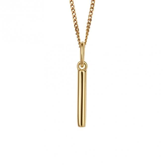 Gold Plated Initial Letter I Pendant P5135