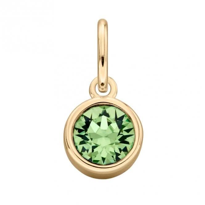 Gold Plated Peridot Swarovski Crystal Pendant