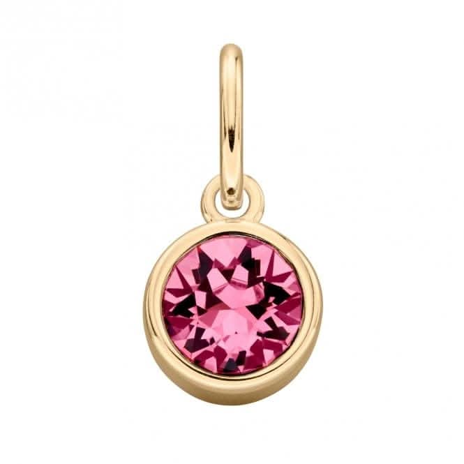Gold Plated Rose Swarovski Crystal Pendant
