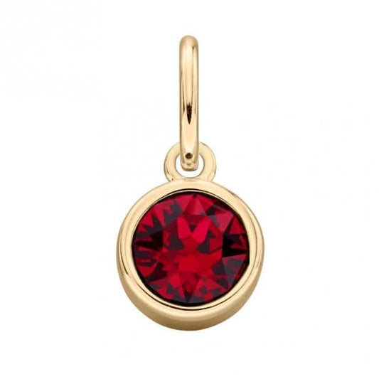 Gold Plated Ruby Swarovski Crystal Pendant