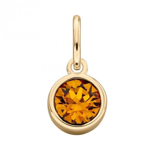 Gold Plated Topaz Swarovski Crystal Pendant