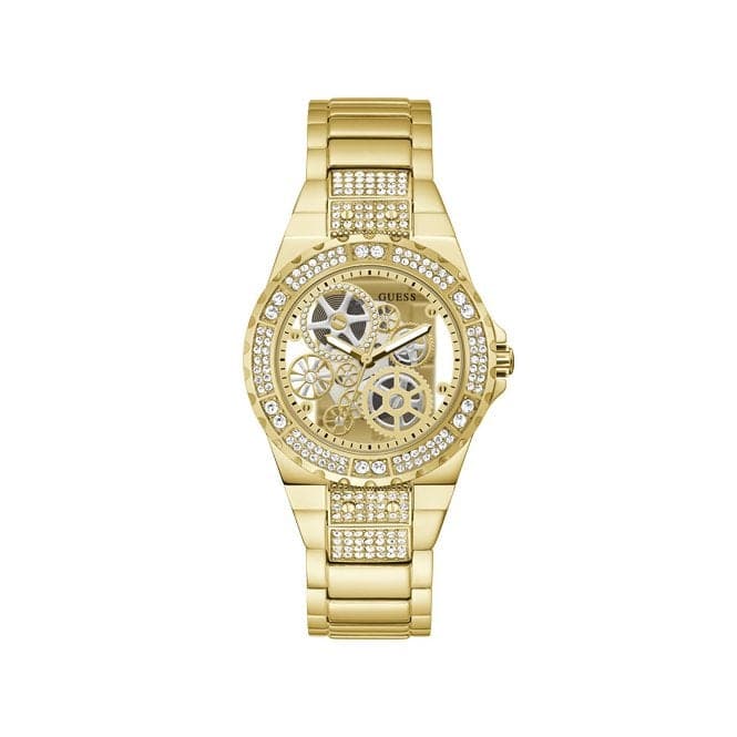 Guess Watches Reveal Ladies Trend Gold Stainless Steel Watch Gw0302l2