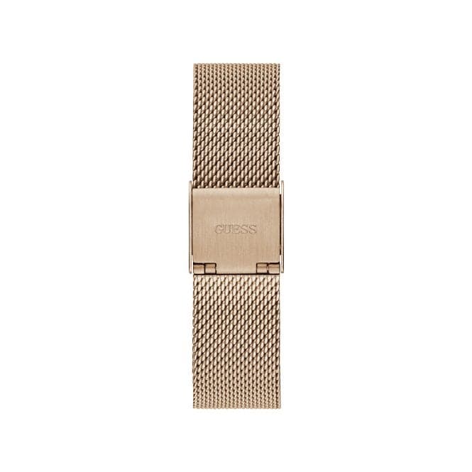 Guess Watches Tapestry Ladies Trend Rose Gold Stainless Steel Watch Gw0354l3