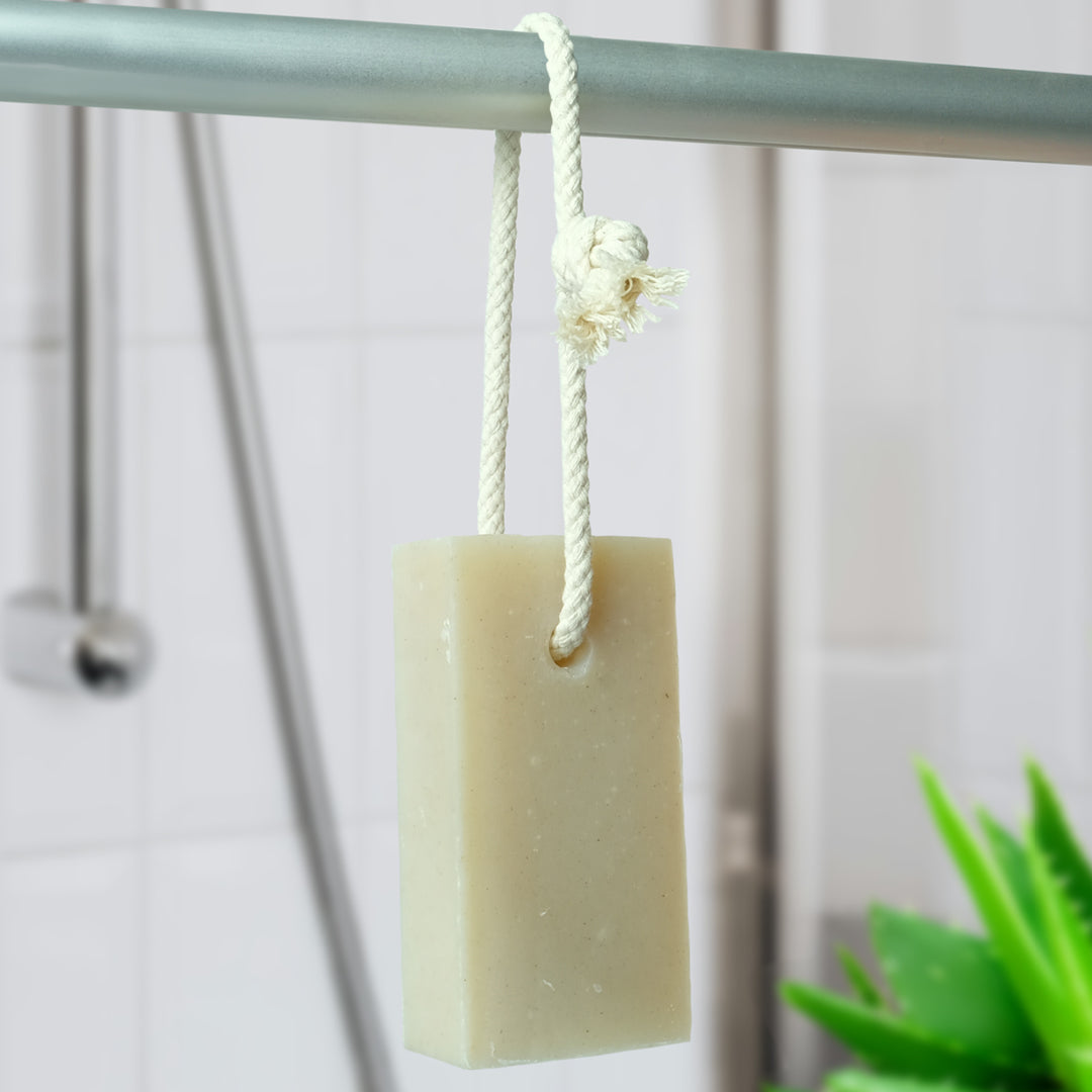 Natural Soap On A Rope - 'Soothing' Aloe Vera 125g